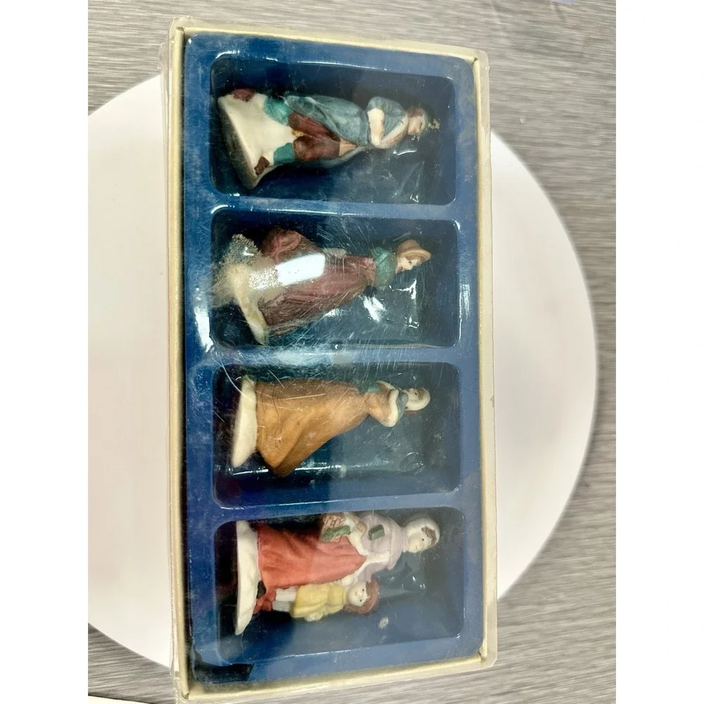Kmart 1989 Porcelain Figurine for Christmas Village - Multiple Family Figure Set
